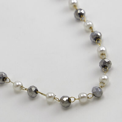 Grey pearls necklace