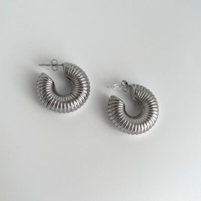Chunky silver earrings
